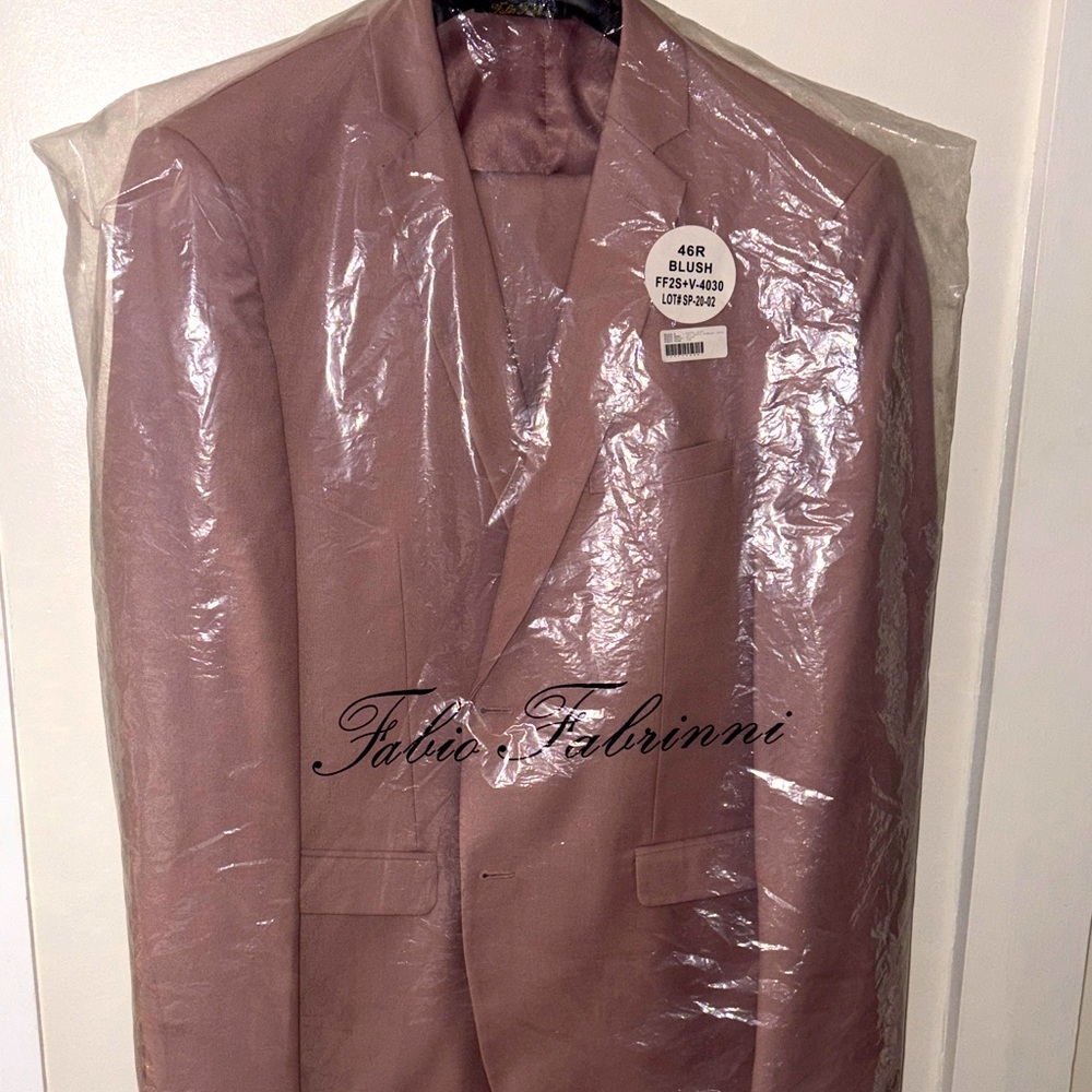 Men's Blush Suit 
Includes Blazer Pants Vest